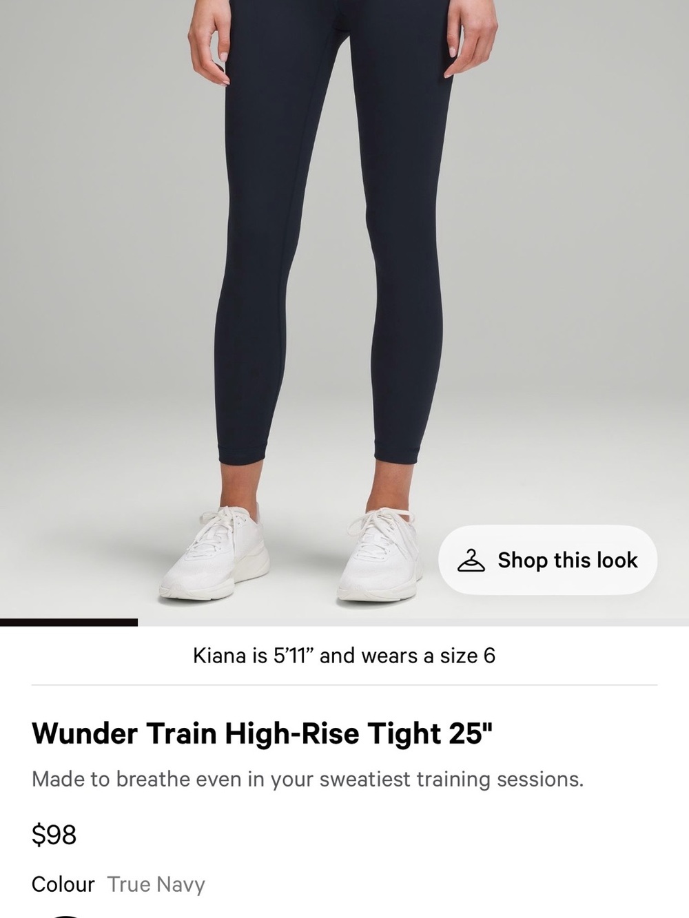 lululemon athletica Wunder Train High-Rise Tight 25" - True Navy